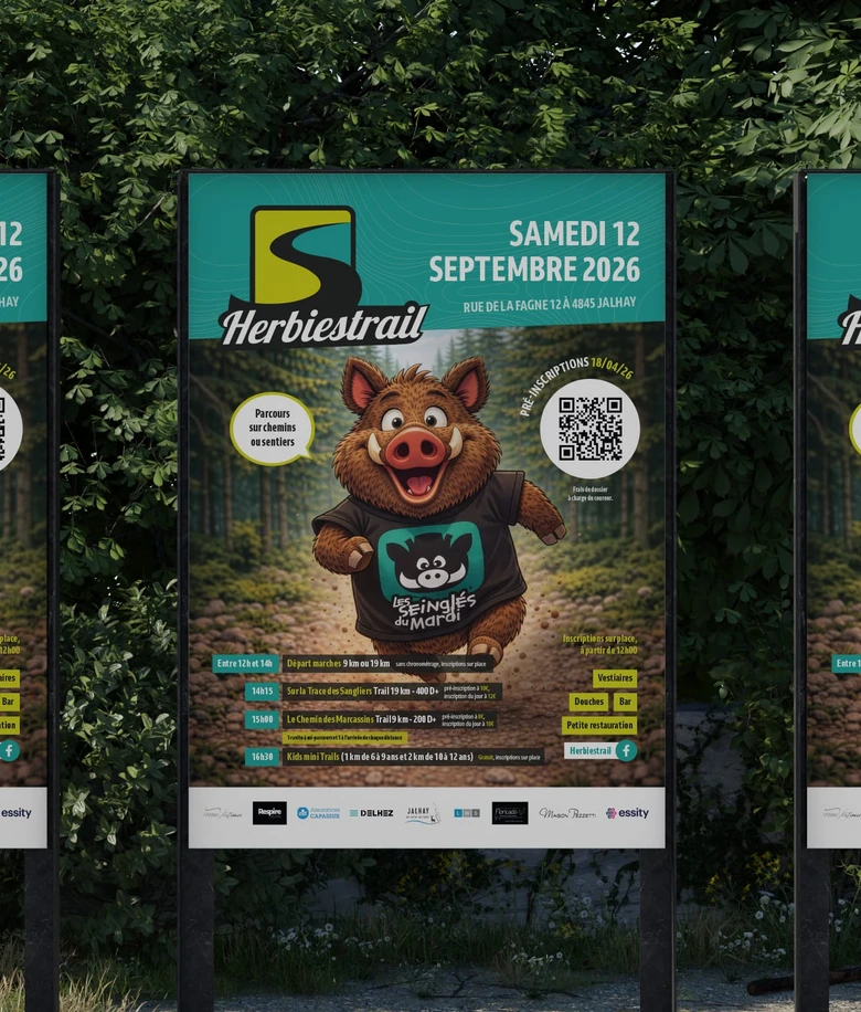 Herbiestrail 2026 — Création de l’affiche du trail de Jalhay.