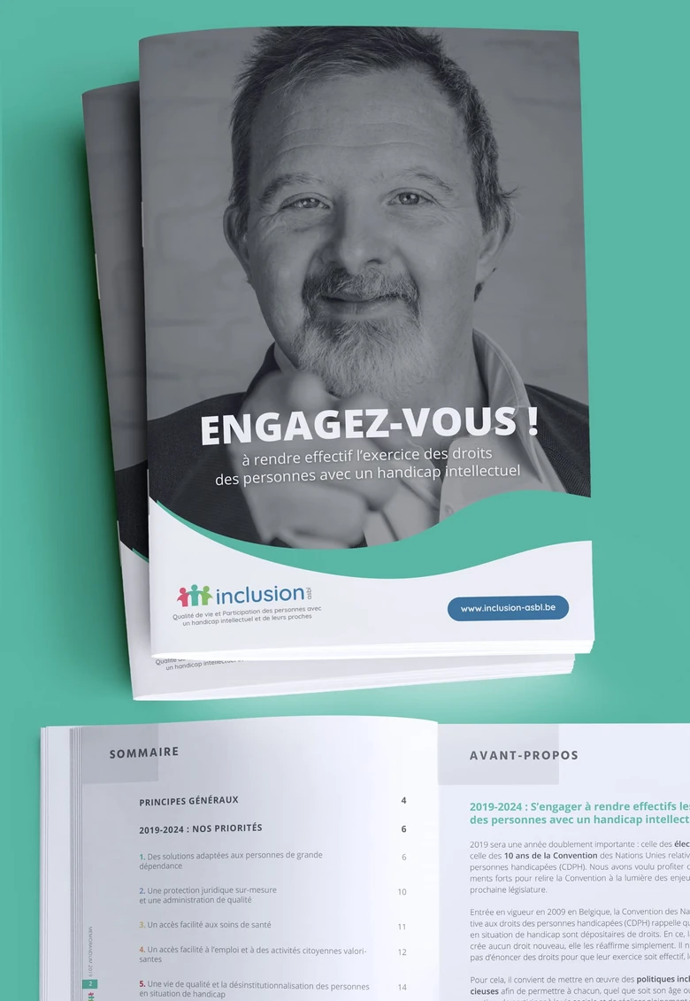 Livret Inclusion — Travaux de graphisme.