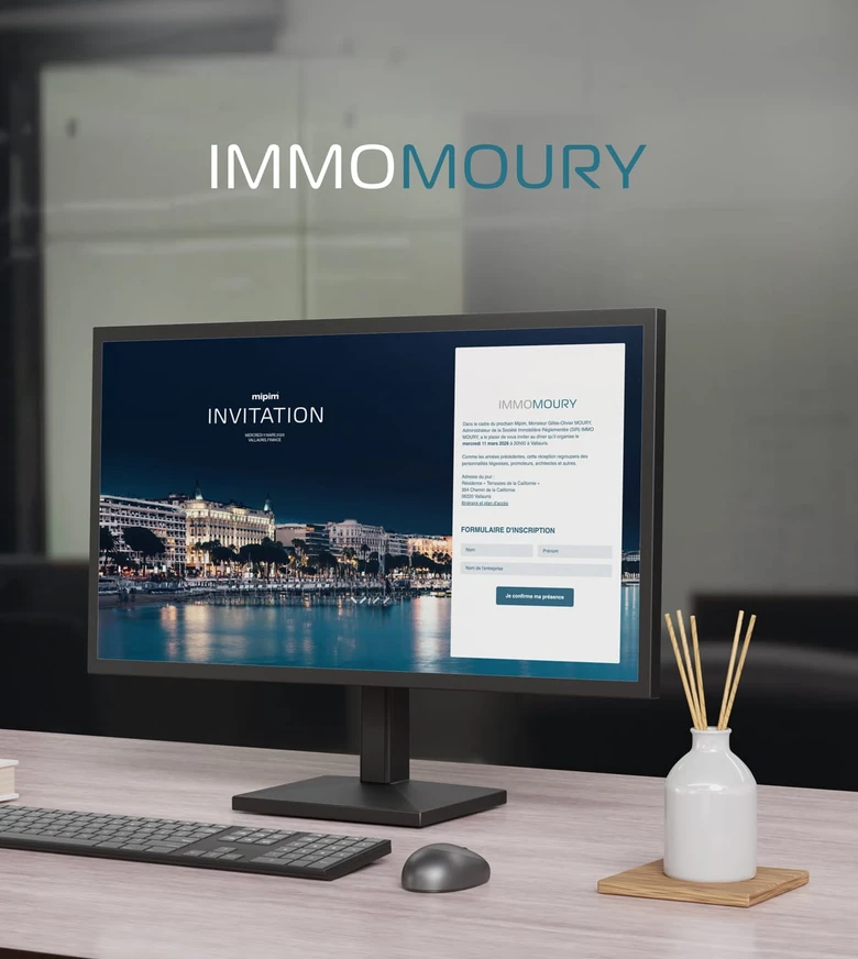 Immo Moury — Création d'une landing page.