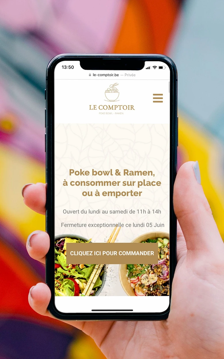 Le Comptoir — Création d'un site vitrine sur-mesure.