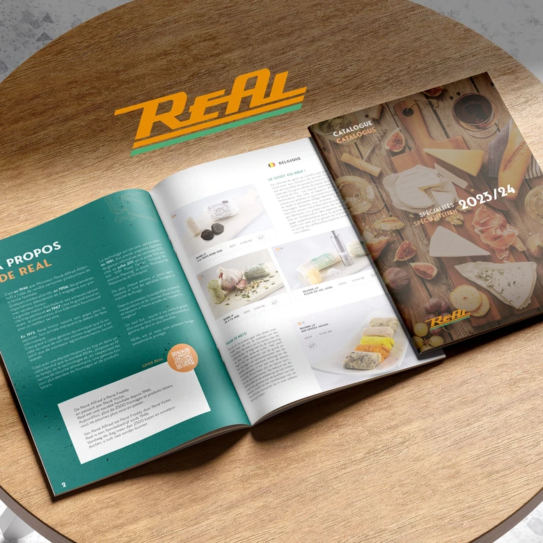 Real – Catalogue 2023 — Réalisation du catalogue de produits