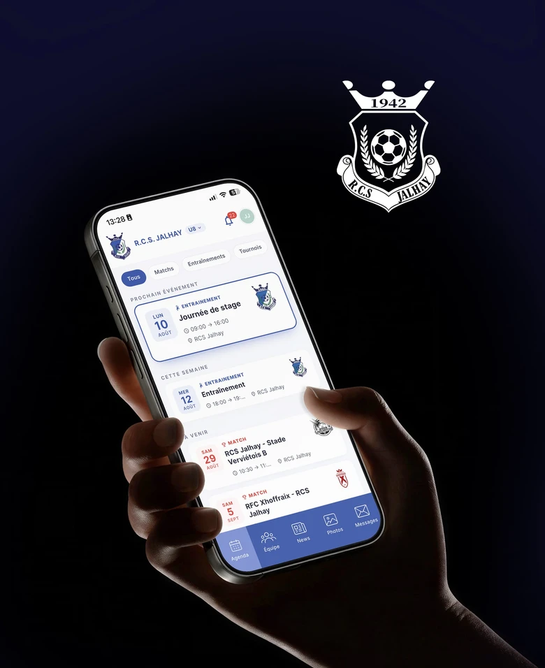 R.C.S. Jalhay — Développement d’une application mobile pour un club de football.