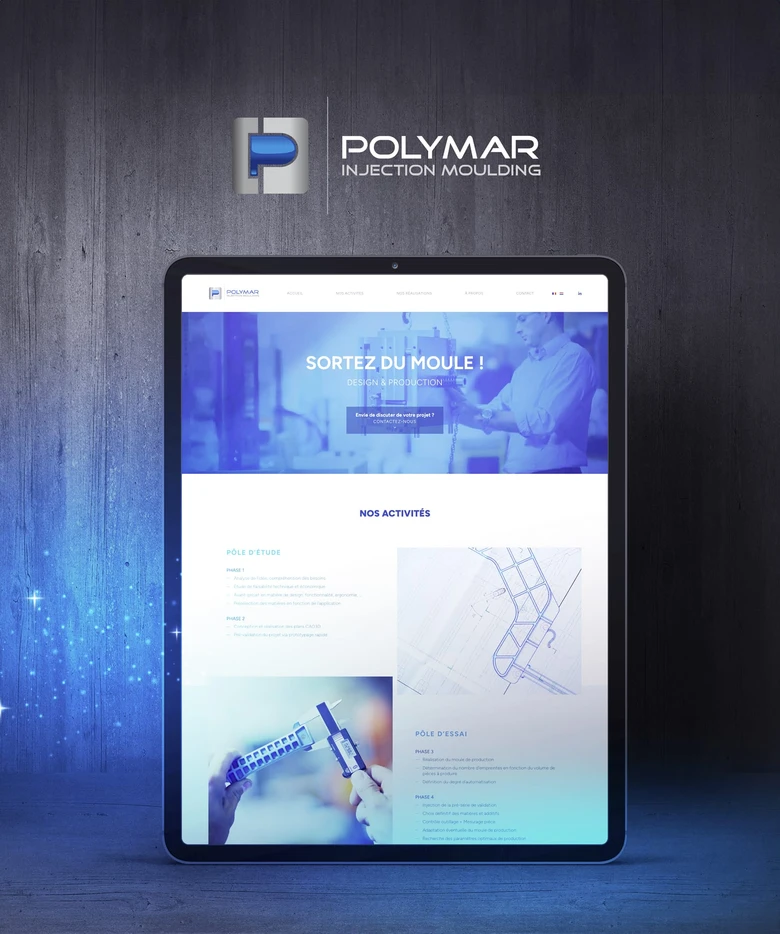 Polymar — Création d'un site vitrine sur-mesure.