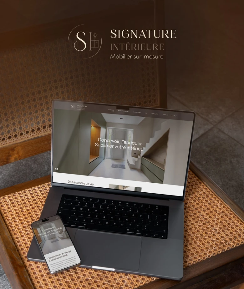 Signature Intérieure — Création d'un site vitrine sur-mesure.