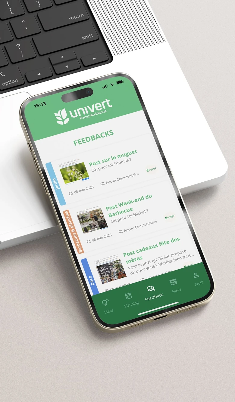 Univert — Réalisation de l'application mobile