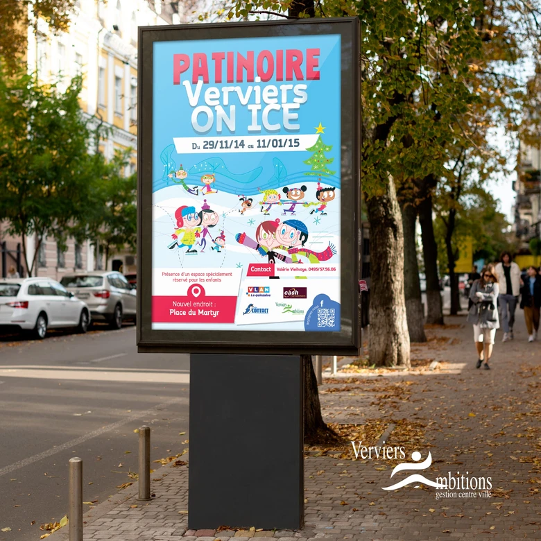 Verviers on Ice — Travaux de graphisme.