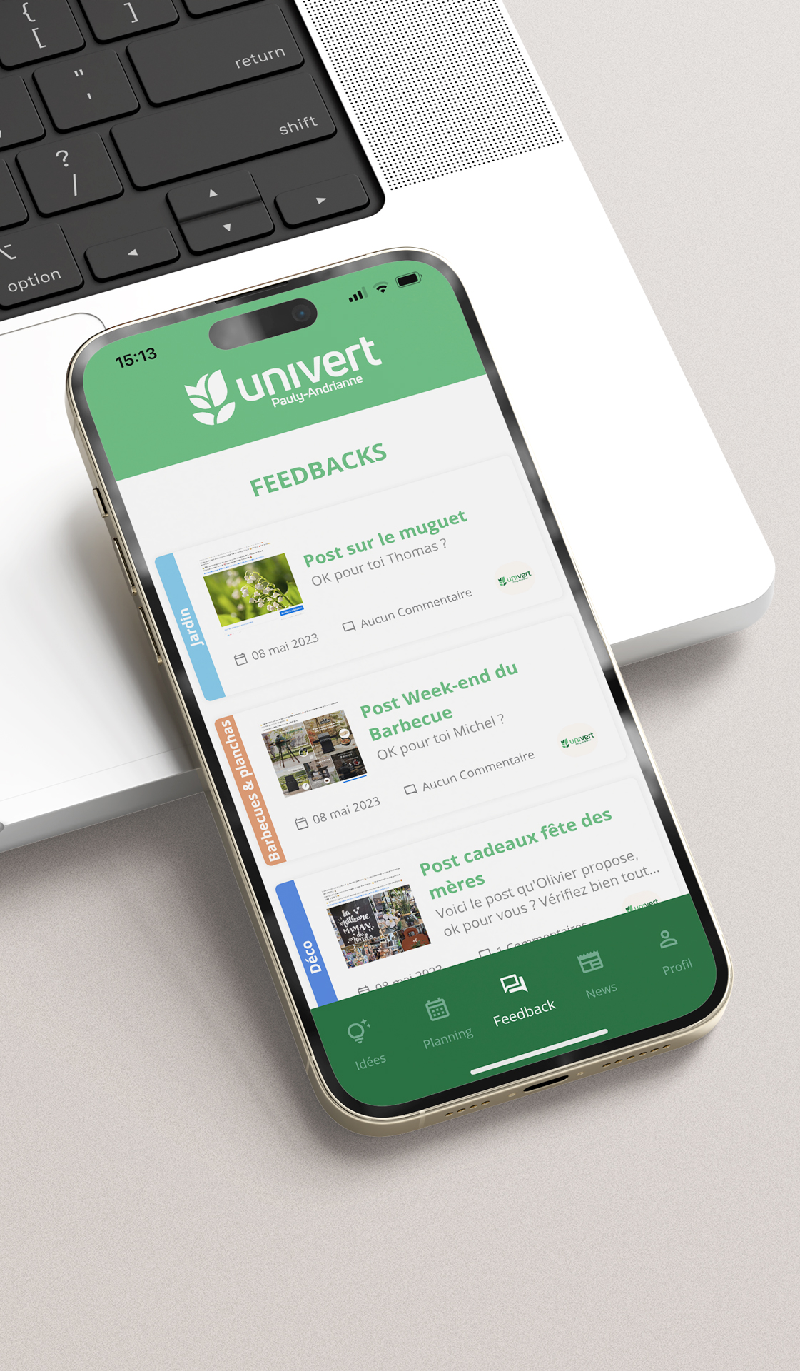 Univert - LWS, Création de l'application mobile (Heusy)